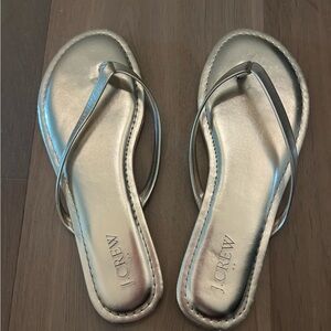J. Crew Factory Gold Flip Flops